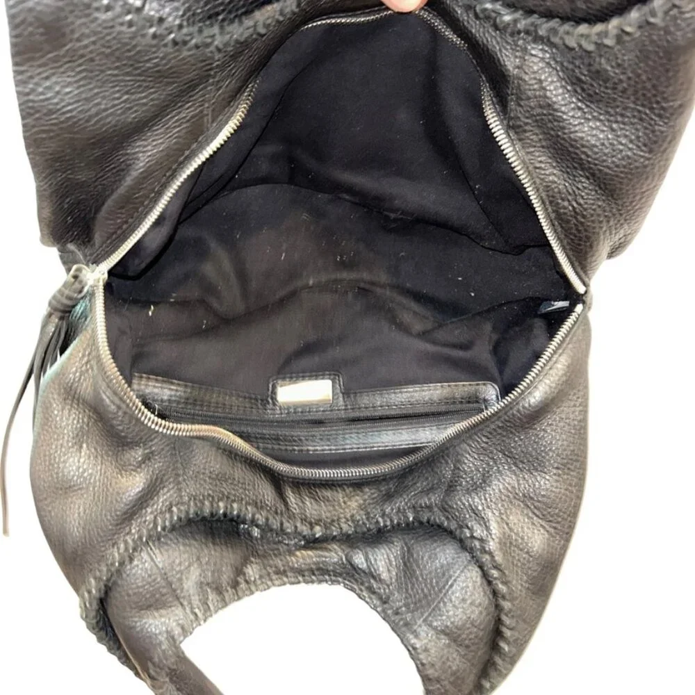 Banana Republic EXCELLENT CONDITION all weather leather black half moon … - Picture 6 of 6